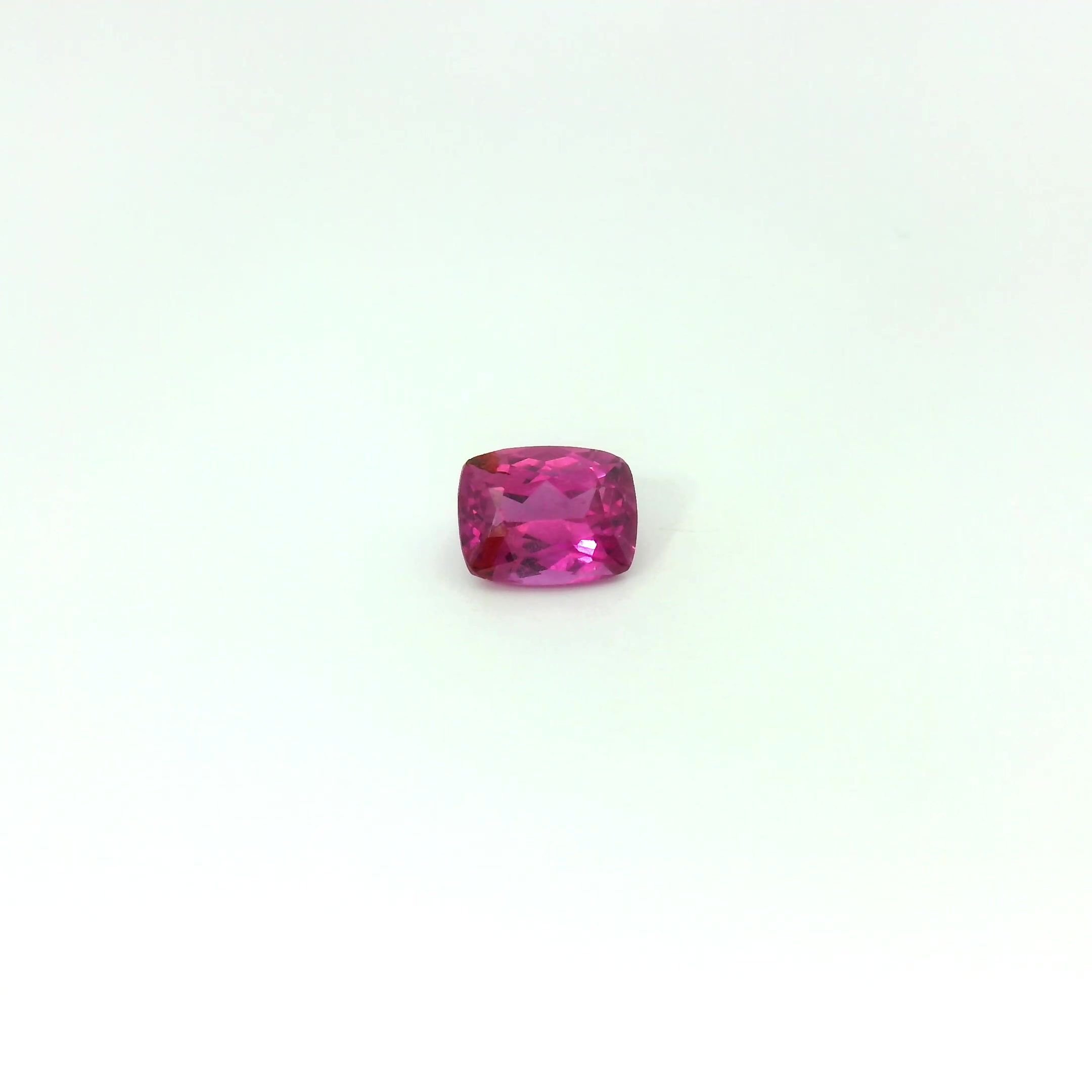 0.68 Carat Pink Cushion Sapphire