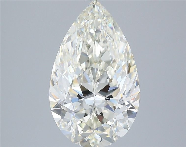 4.02ct K SI1 Rare Carat Ideal Cut Pear Diamond