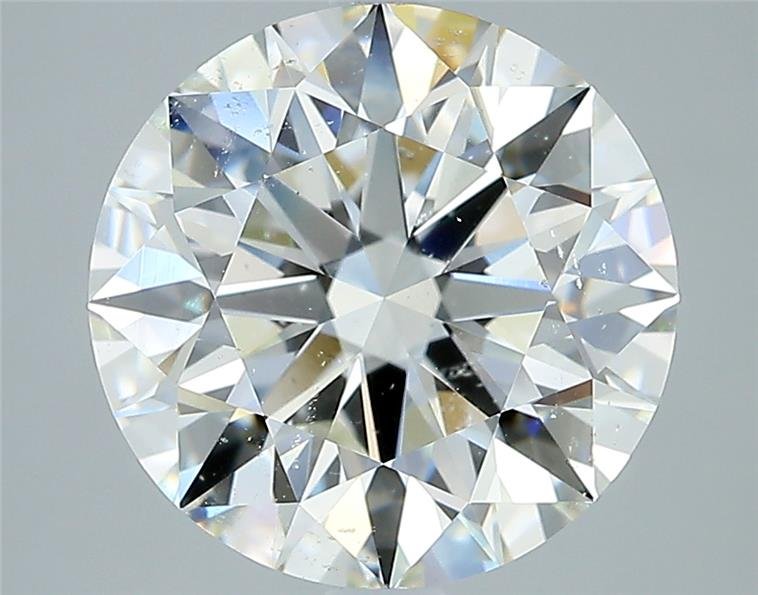 4.08ct J SI2 Rare Carat Ideal Cut Round Diamond