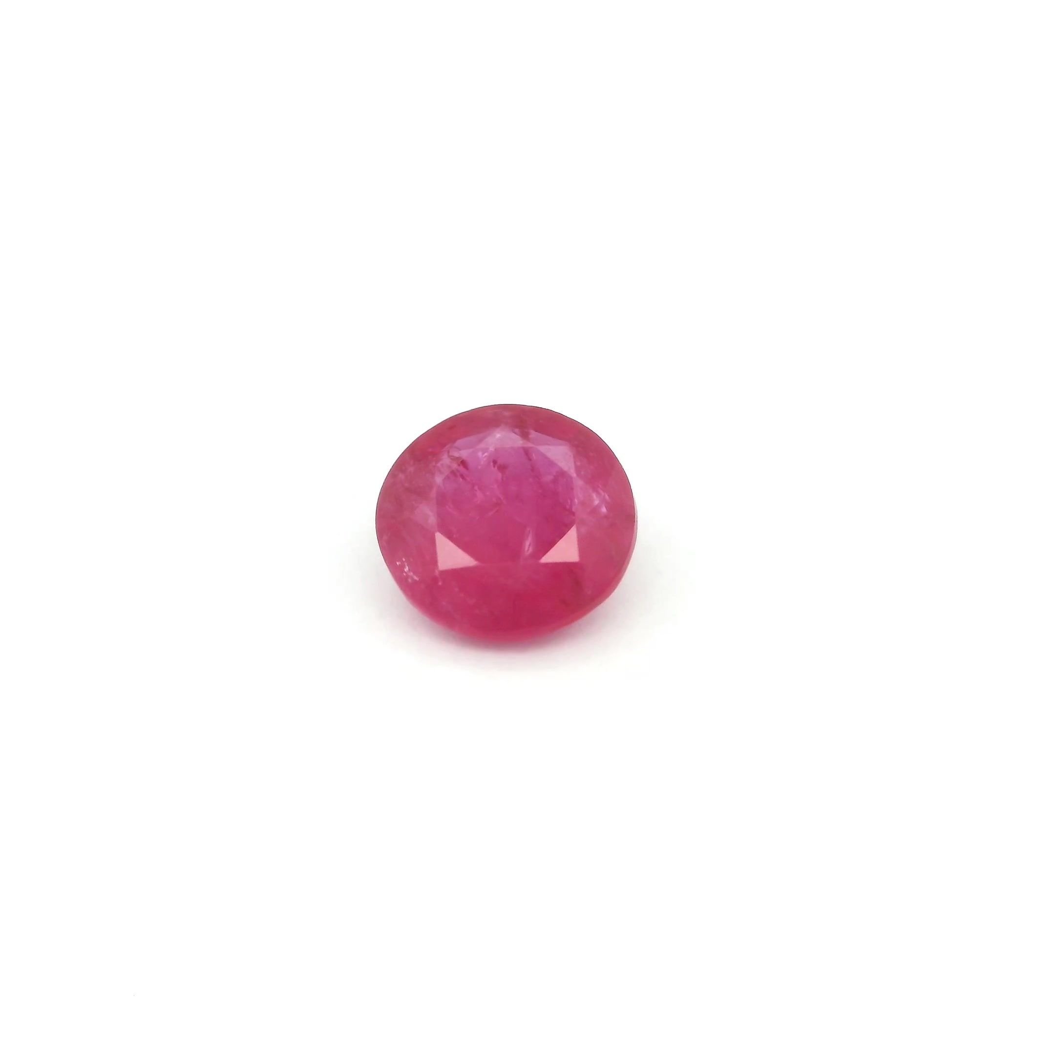1.13 Carat Intense Red Round Ruby