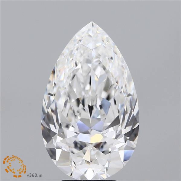 5.78ct E VS2 Rare Carat Ideal Cut Pear Diamond