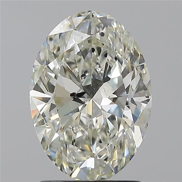 2.01ct J SI2 Rare Carat Ideal Cut Oval Diamond