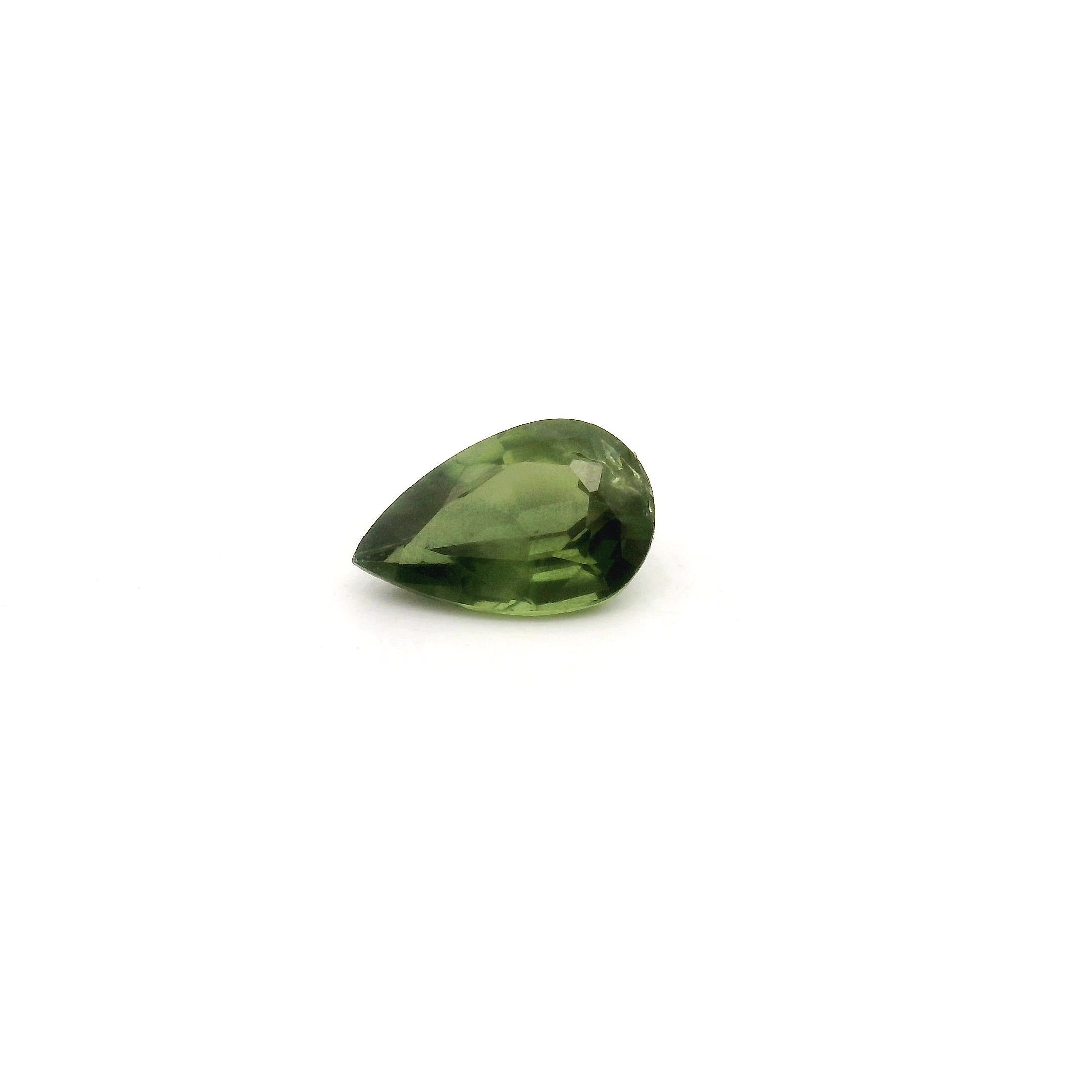 0.48 Carat Green Pear Sapphire