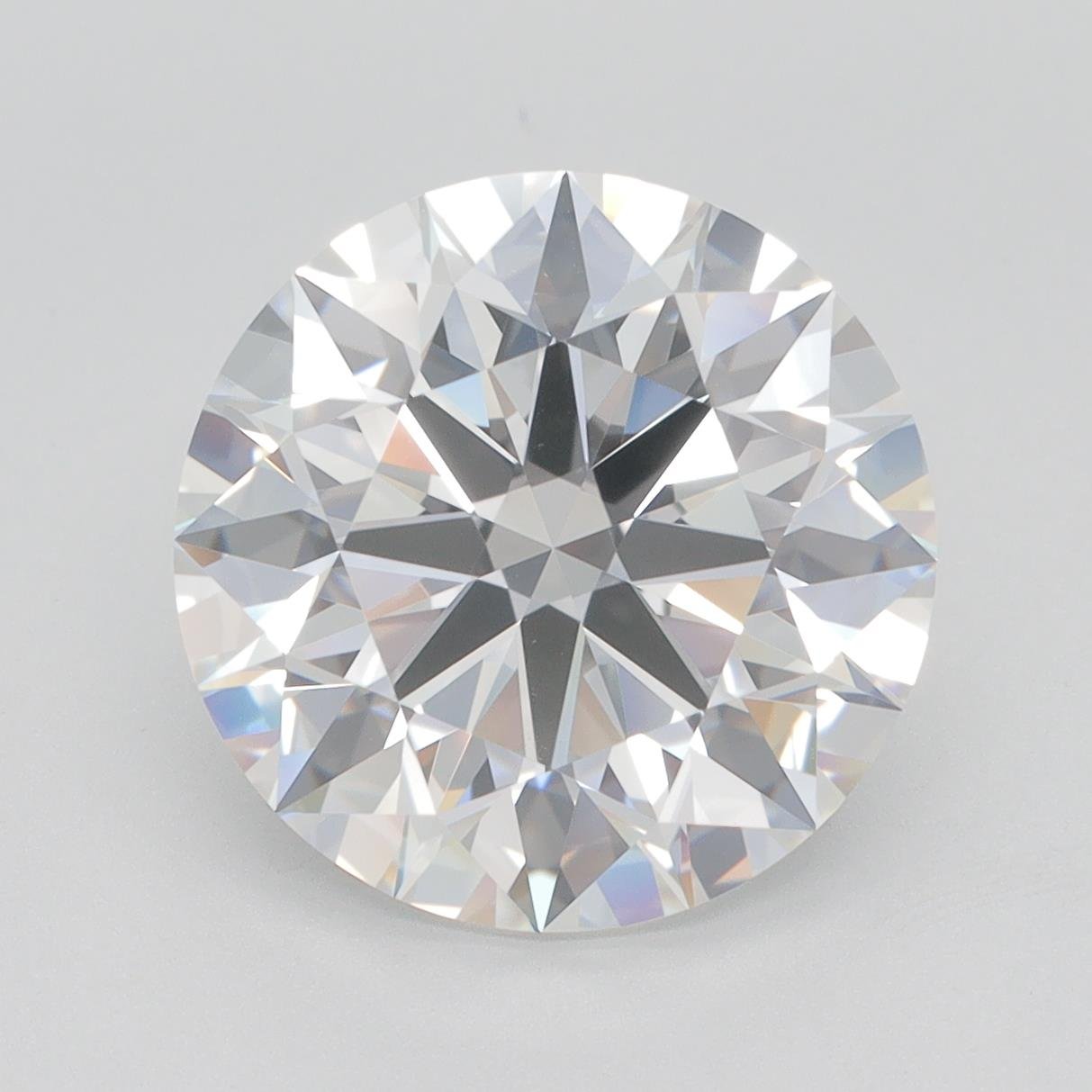 5.29ct F IF Rare Carat Ideal Cut Round Lab Grown Diamond