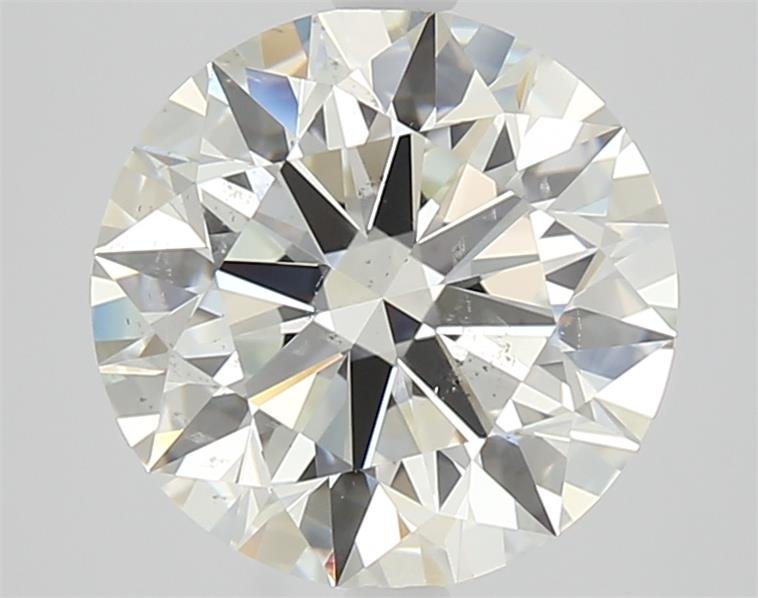 3.06ct K SI2 Rare Carat Ideal Cut Round Diamond