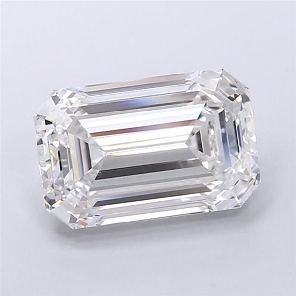 5.45ct E VVS2 Excellent Cut Emerald Lab Grown Diamond