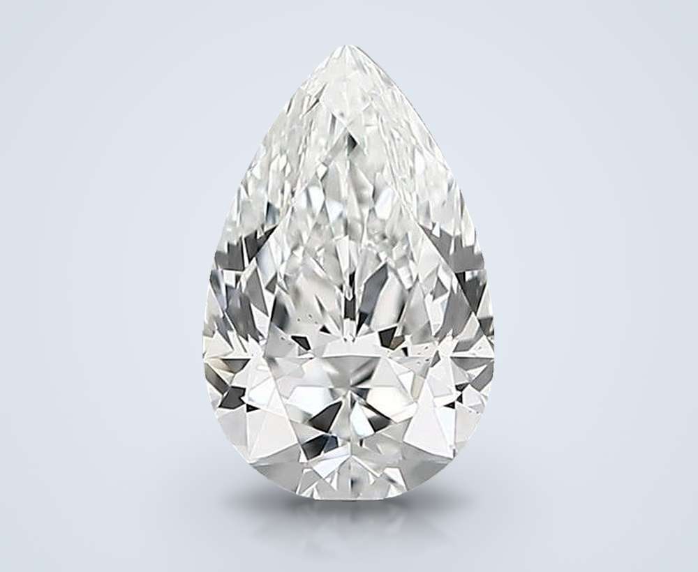 1.71 Carat Pear Natural Diamond