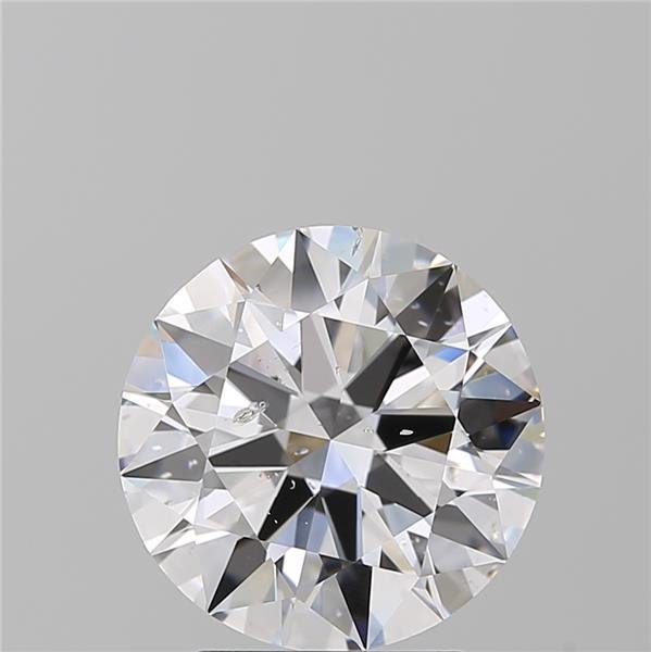 3.06ct D SI2 Rare Carat Ideal Cut Round Diamond