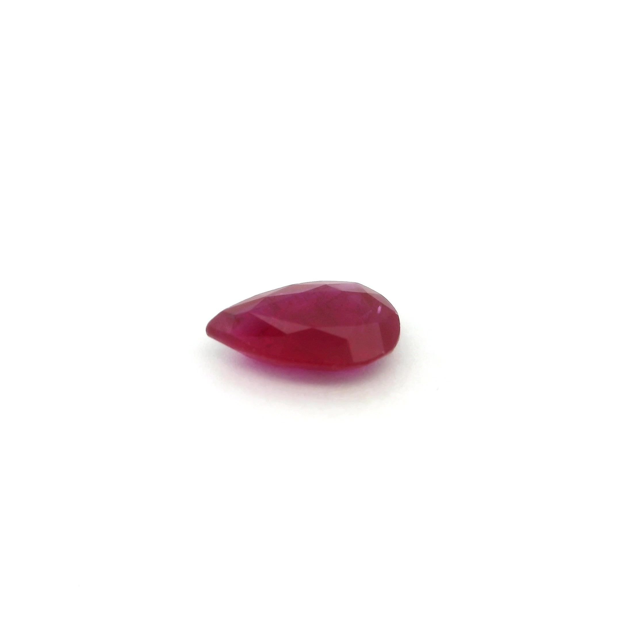 0.99 Carat Intense Red Pear Ruby