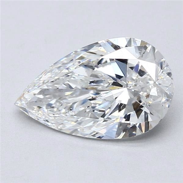3.01ct E SI1 Rare Carat Ideal Cut Pear Diamond