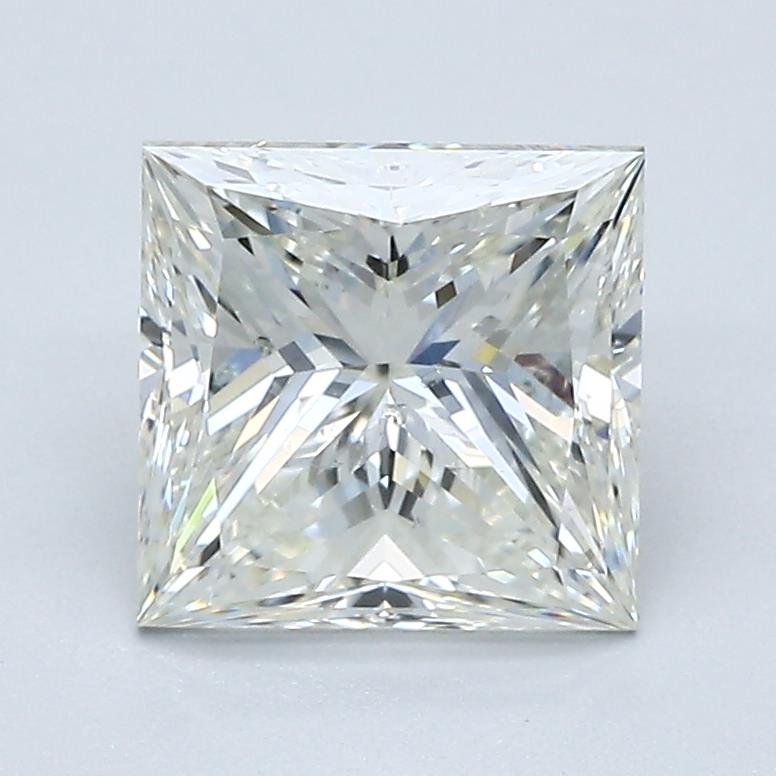 2.01ct J SI2 Rare Carat Ideal Cut Princess Diamond