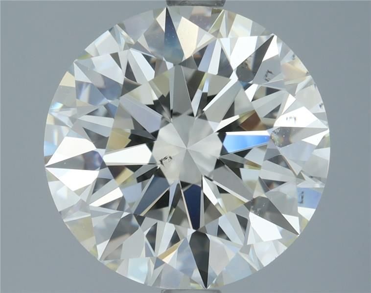 3.08ct K VS2 Rare Carat Ideal Cut Round Diamond