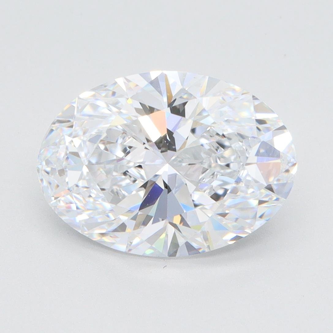3.09ct D VVS2 Rare Carat Ideal Cut Oval Lab Grown Diamond