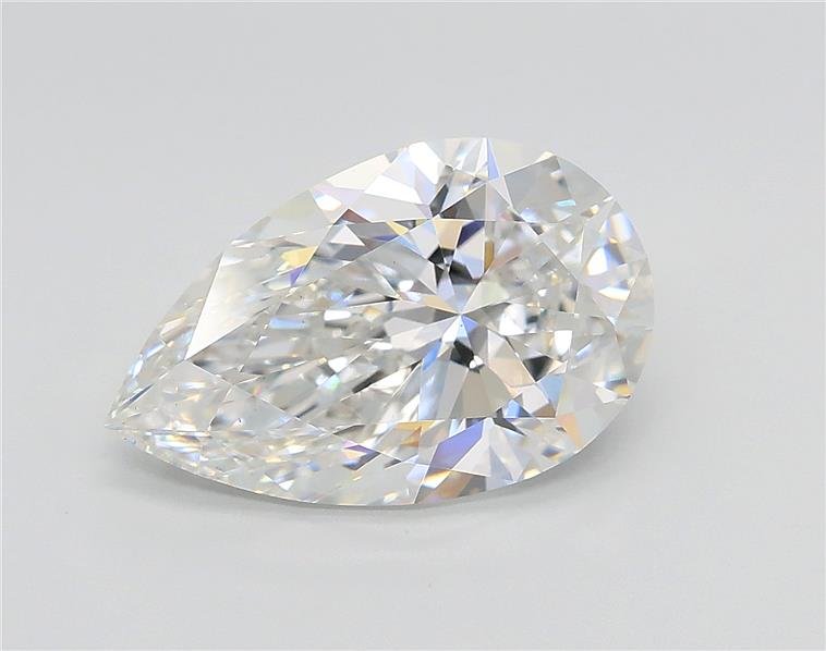 3.01ct F VS2 Rare Carat Ideal Cut Pear Lab Grown Diamond