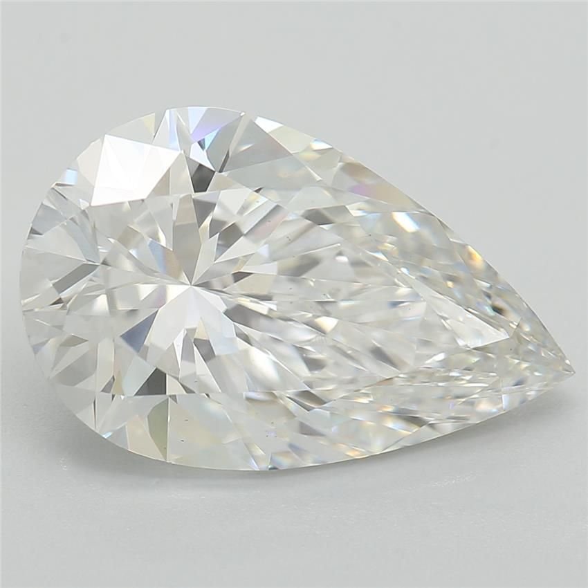 3.02ct F VS2 Rare Carat Ideal Cut Pear Lab Grown Diamond
