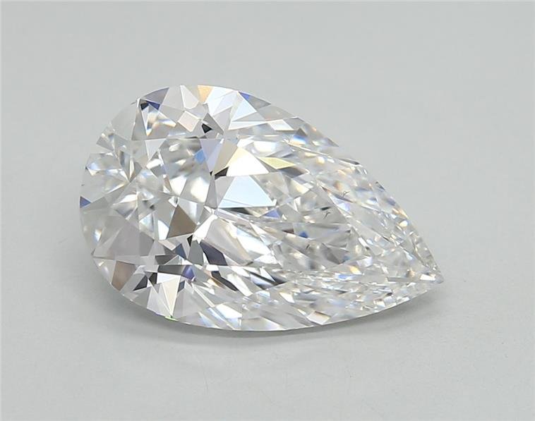 3.01ct E VS2 Rare Carat Ideal Cut Pear Lab Grown Diamond