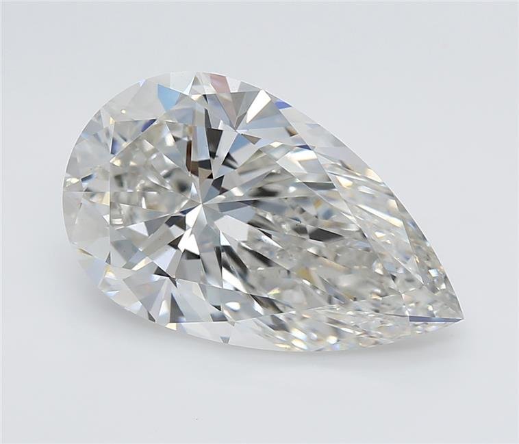 5.32ct F VS1 Rare Carat Ideal Cut Pear Lab Grown Diamond