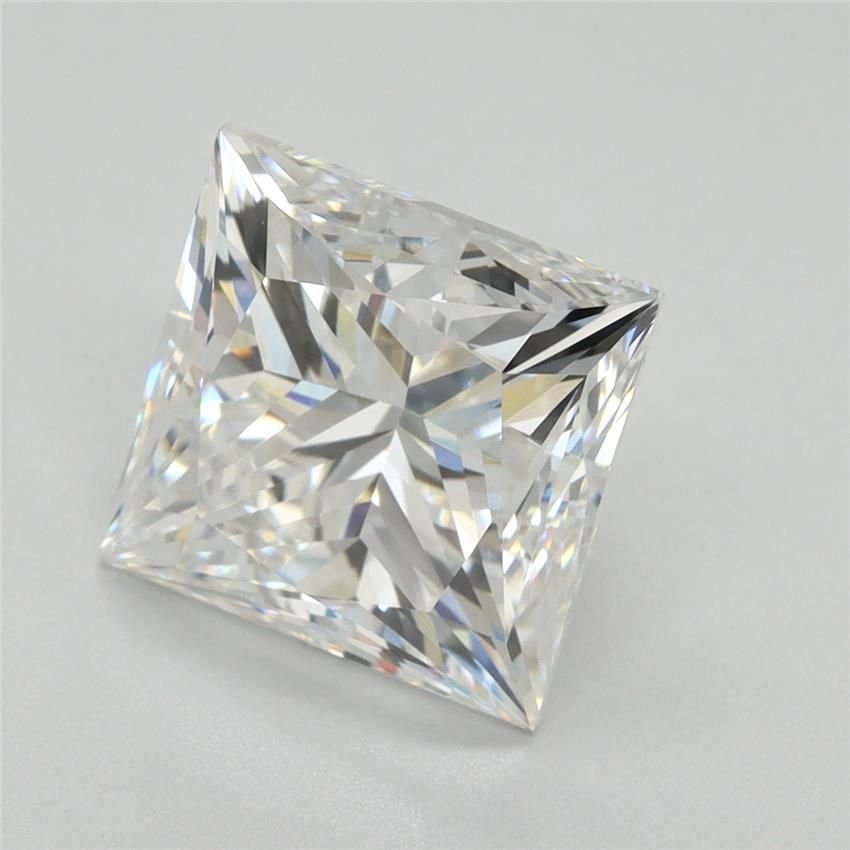 5.08ct E VVS2 Good Cut Princess Lab Grown Diamond