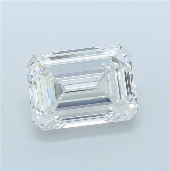5.06ct F VVS2 Excellent Cut Emerald Lab Grown Diamond