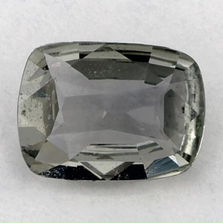 1.38 Carat Green Cushion Sapphire