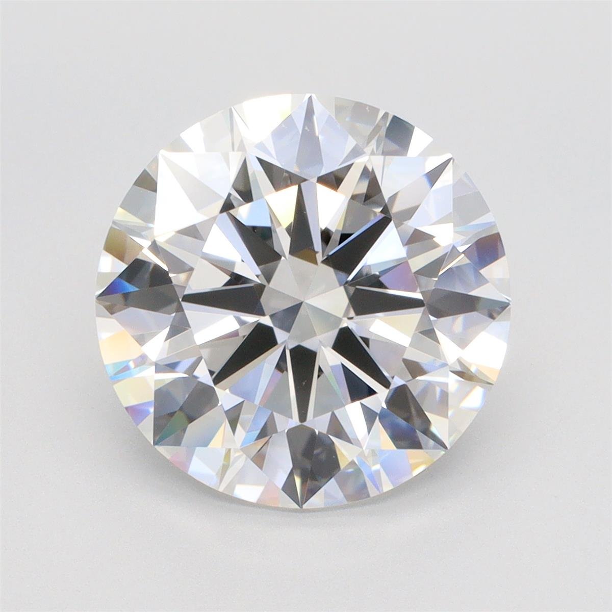 6.04ct F IF Rare Carat Ideal Cut Round Lab Grown Diamond