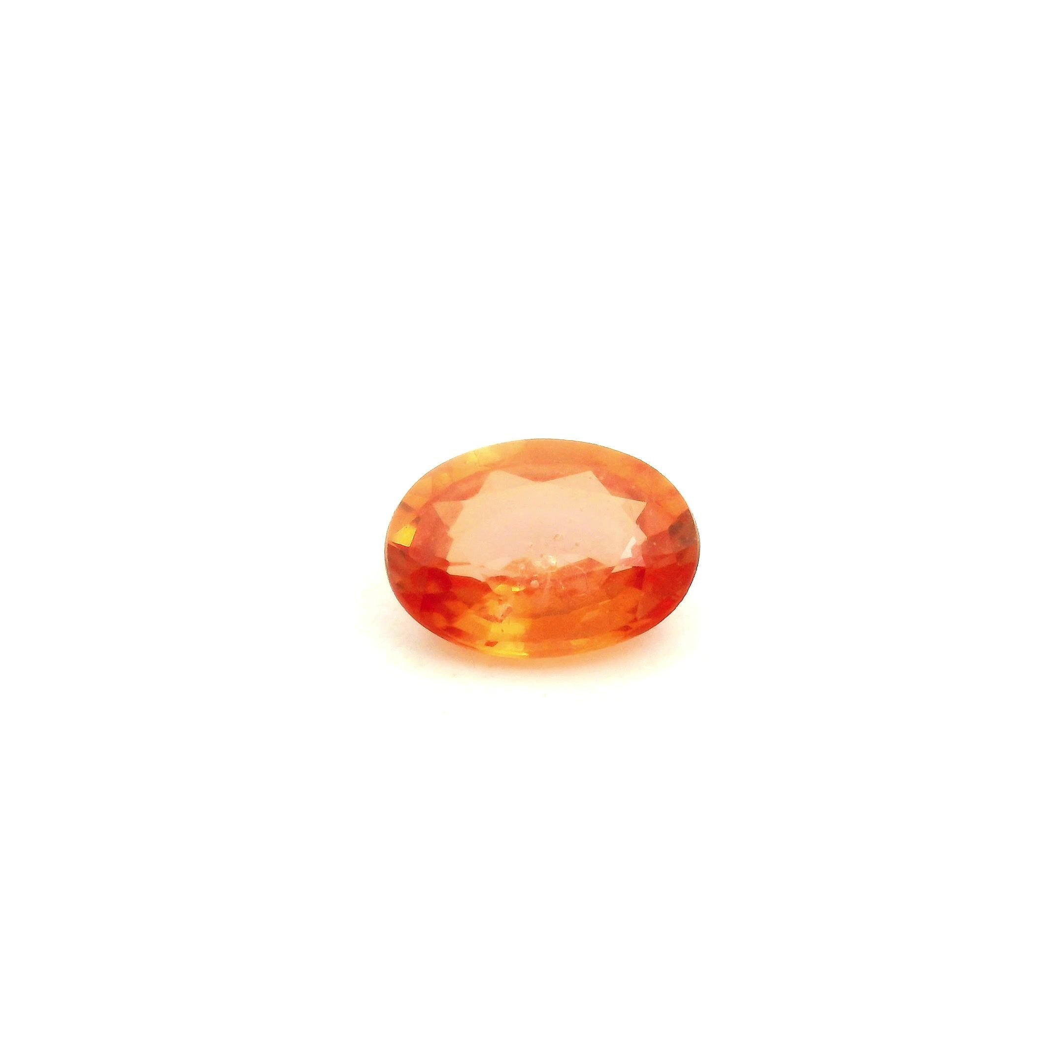 1.11 Carat Orange Oval Sapphire