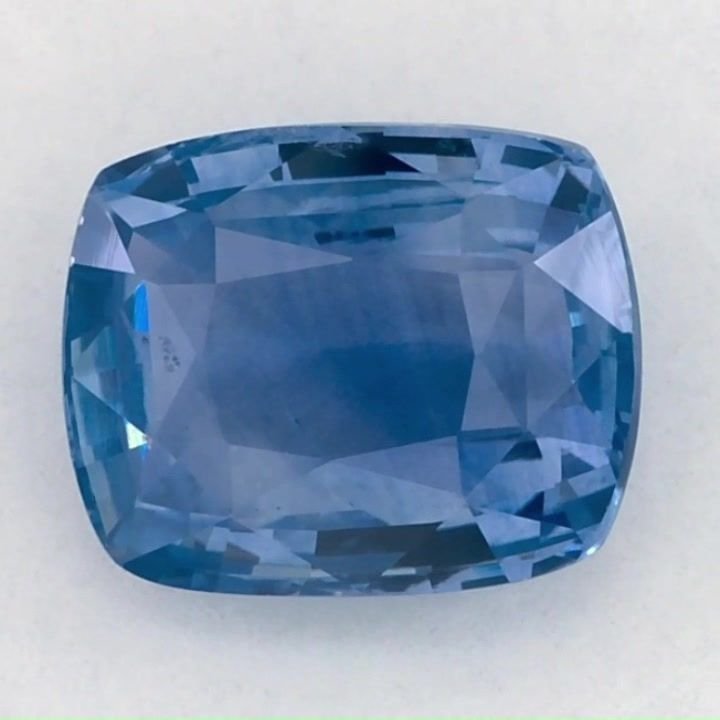 2.69 Carat Blue Cushion Sapphire