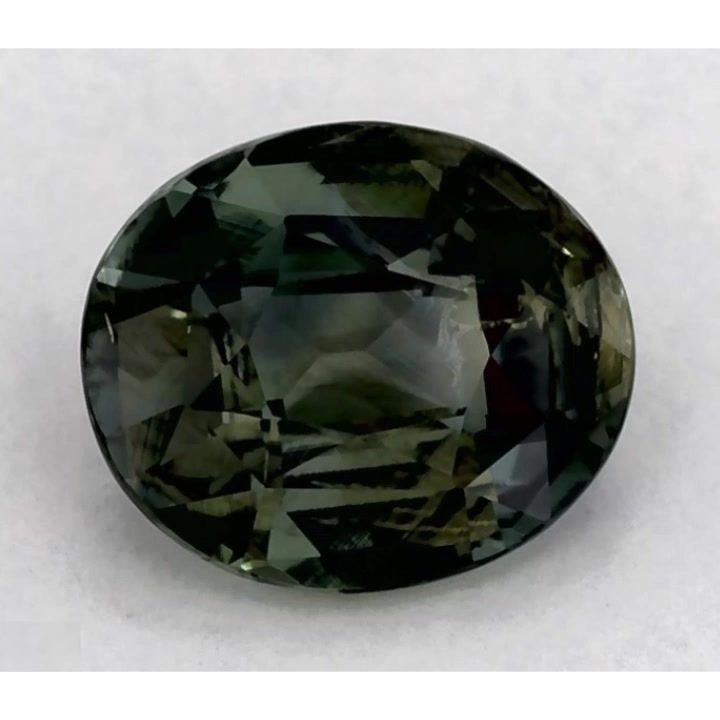 1.18 Carat Green Oval Sapphire