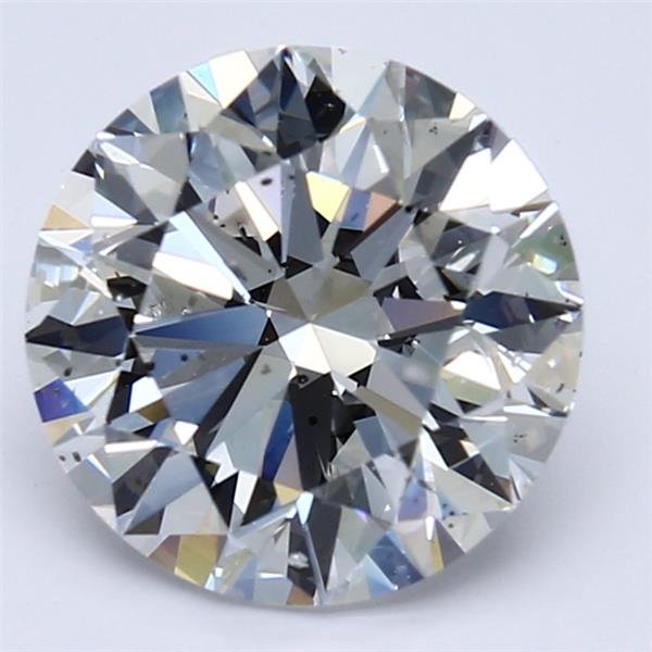 3.01ct E SI2 Rare Carat Ideal Cut Round Diamond