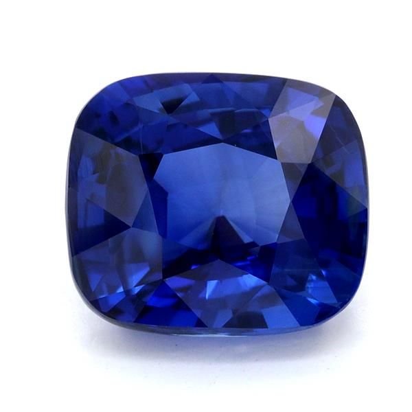 4.37 Carat Blue Cushion Sapphire
