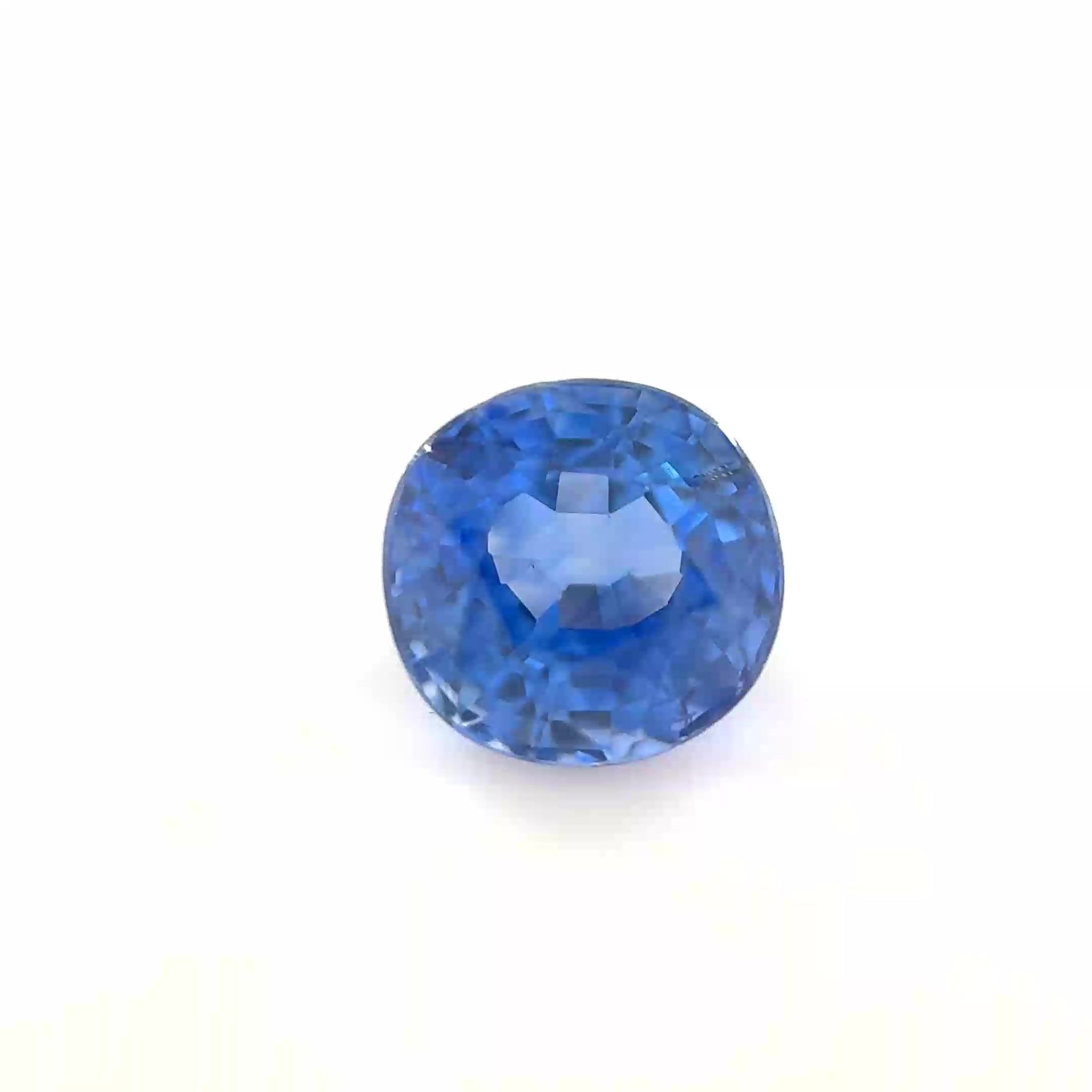1.49 Carat Blue Cushion Sapphire