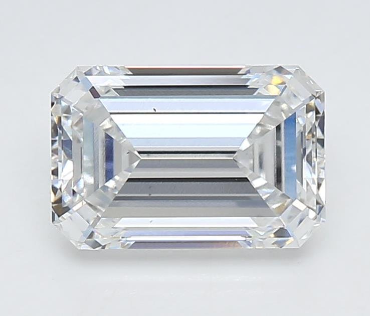 2.04ct D VS2 Rare Carat Ideal Cut Emerald Lab Grown Diamond