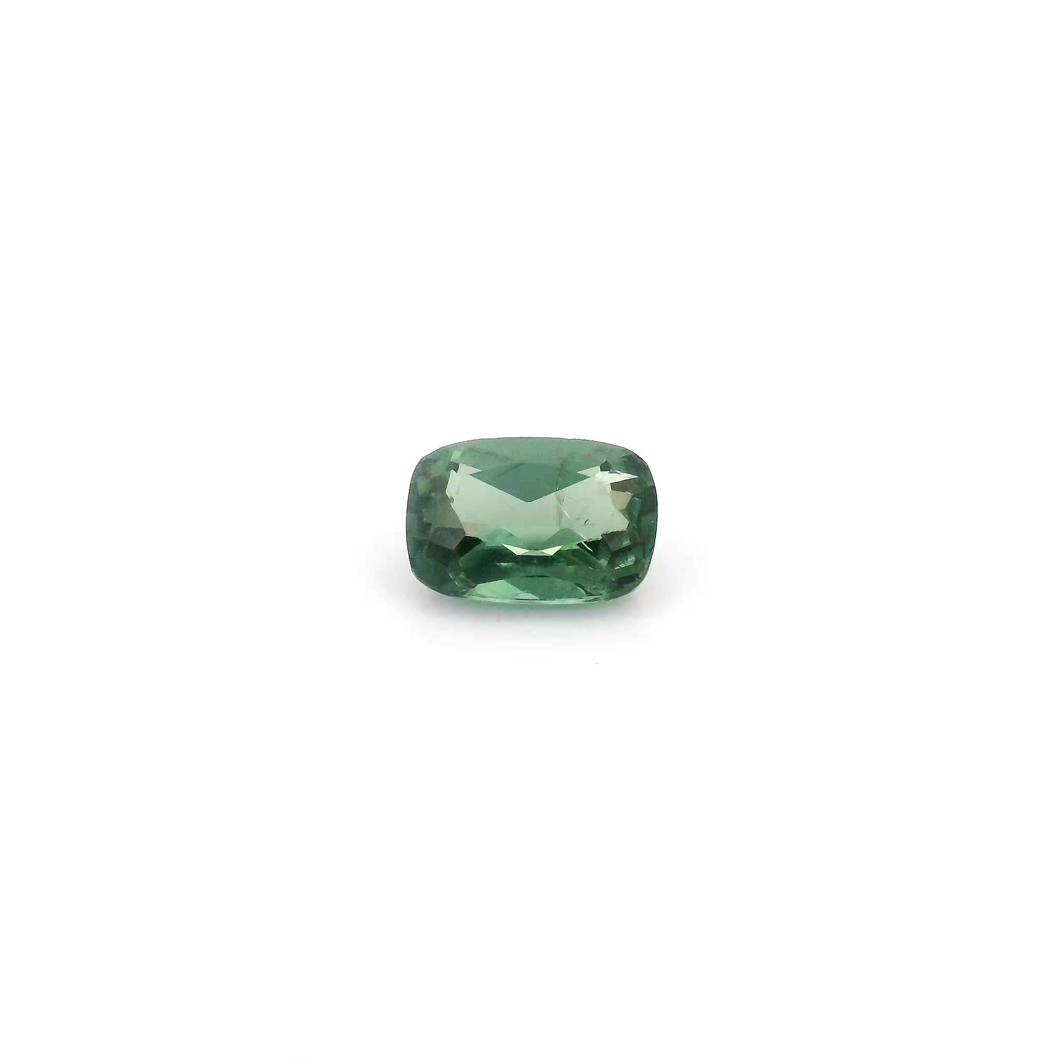 0.64 Carat Intense Green Cushion Sapphire