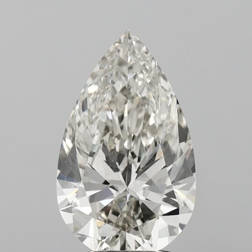 2.87ct H VS1 Rare Carat Ideal Cut Pear Lab Grown Diamond