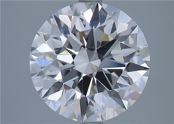 4.40ct F VVS2 Rare Carat Ideal Cut Round Diamond