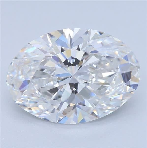 3.08ct G VVS2 Rare Carat Ideal Cut Oval Lab Grown Diamond