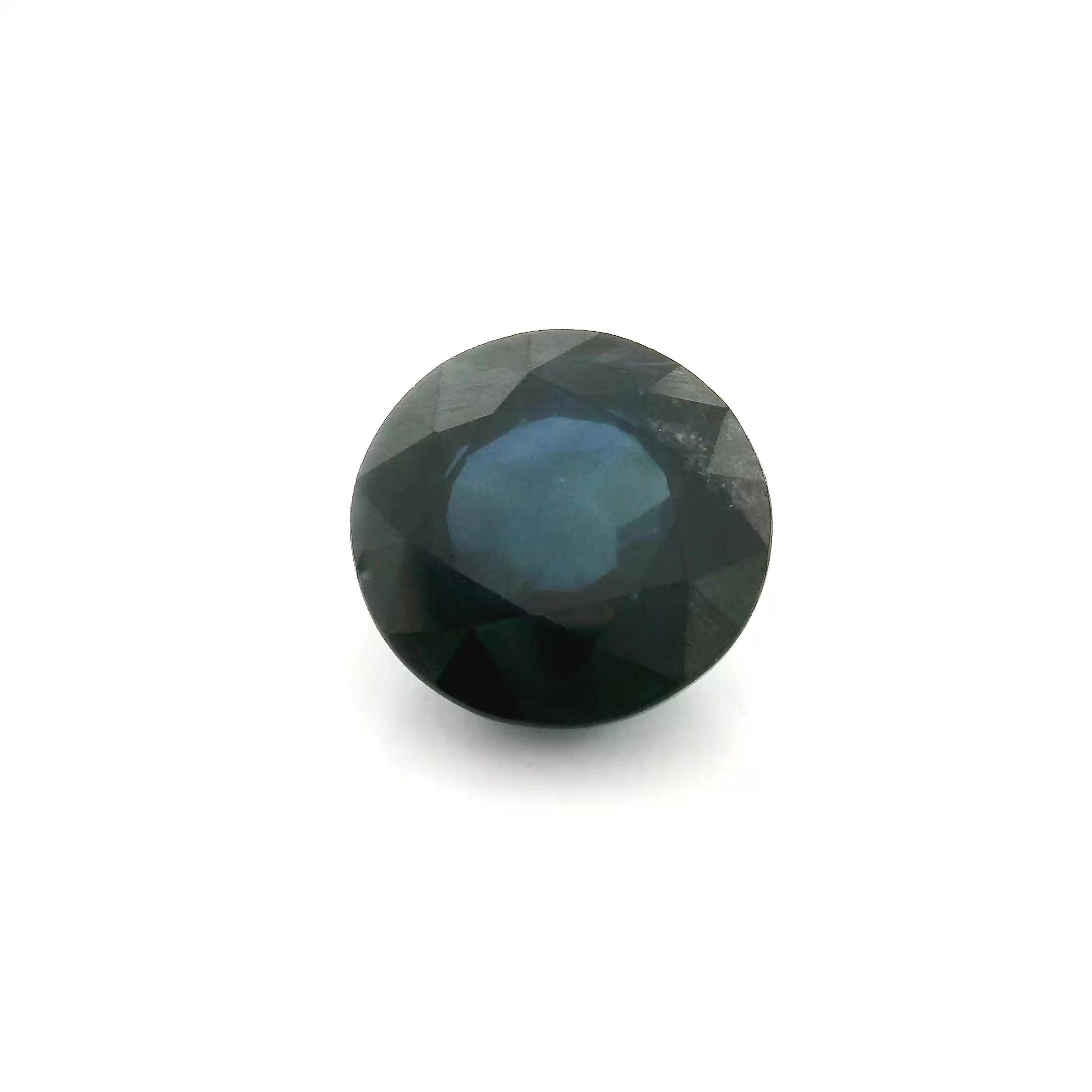 4.63 Carat Deep Blue Round Sapphire