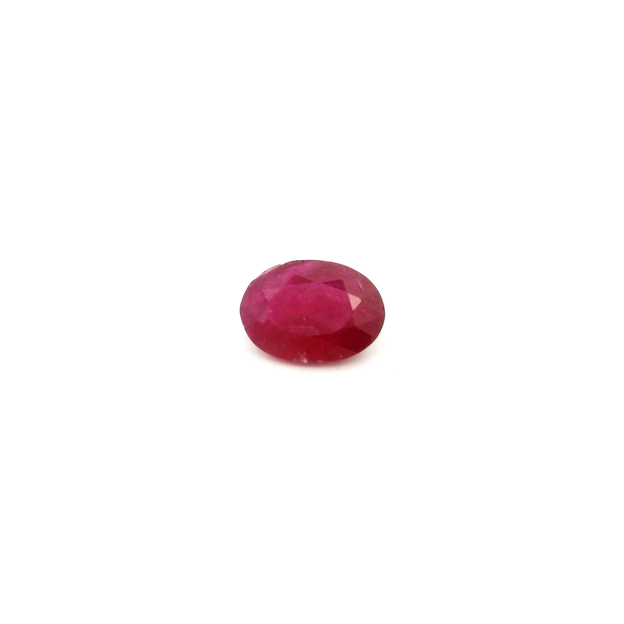 0.78 Carat Red Oval Ruby