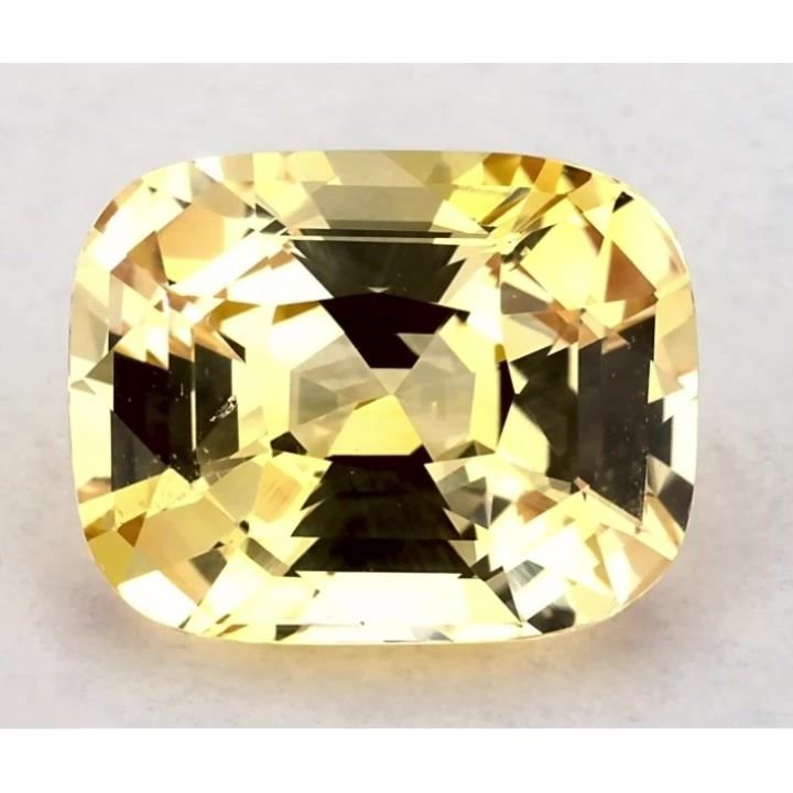 4.73 Carat Yellow Cushion Sapphire