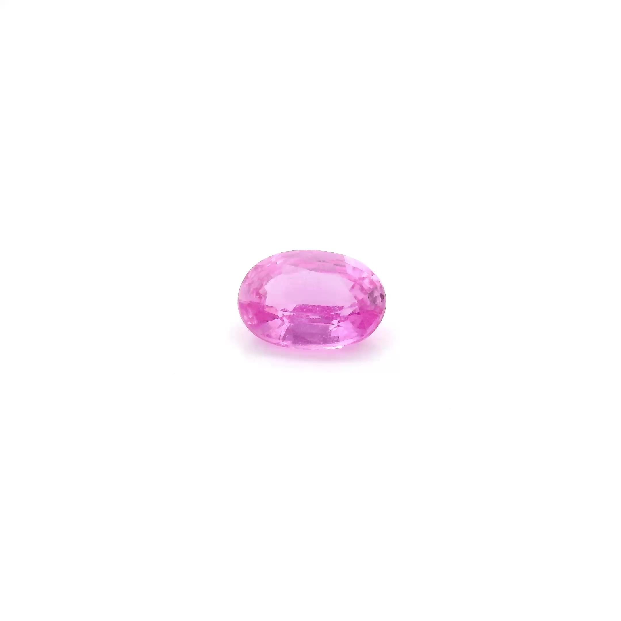 0.63 Carat Light Pink Oval Sapphire
