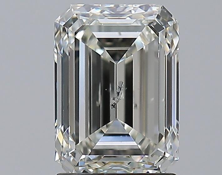 2.03ct H SI2 Rare Carat Ideal Cut Emerald Diamond