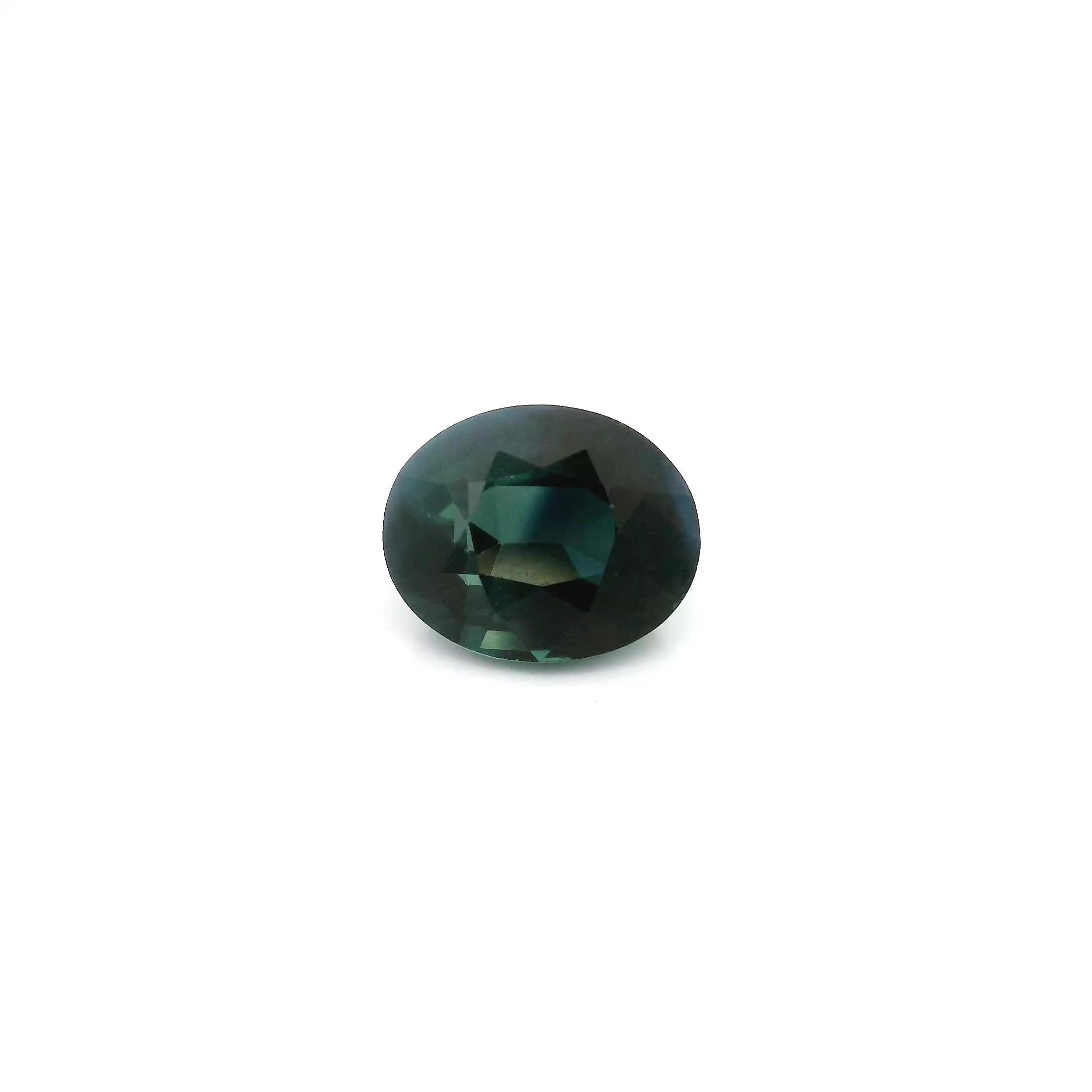 1.52 Carat Deep Blue Oval Sapphire