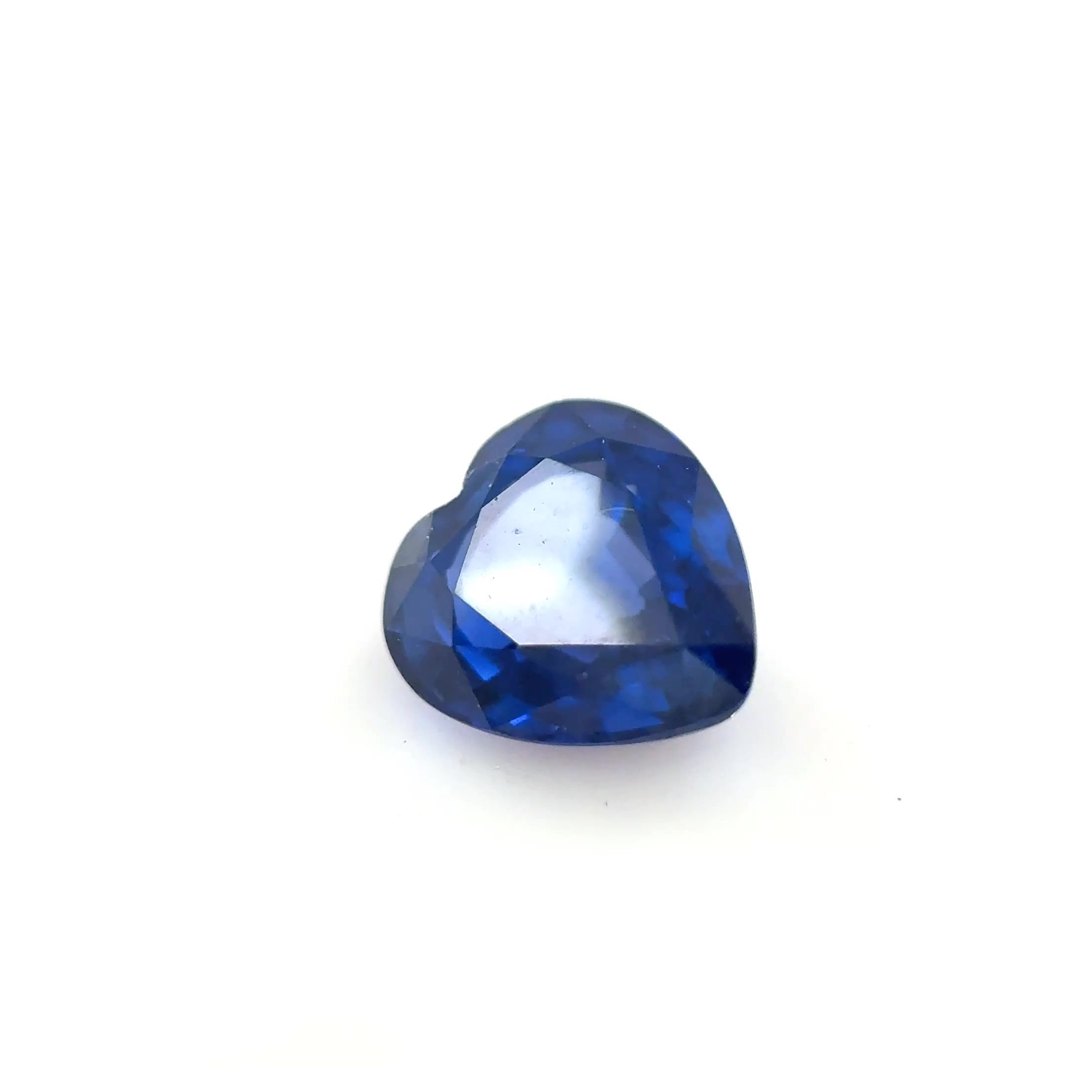 0.56 Carat Blue Heart Sapphire