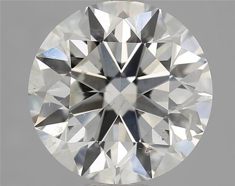 2.51ct I SI2 Rare Carat Ideal Cut Round Diamond