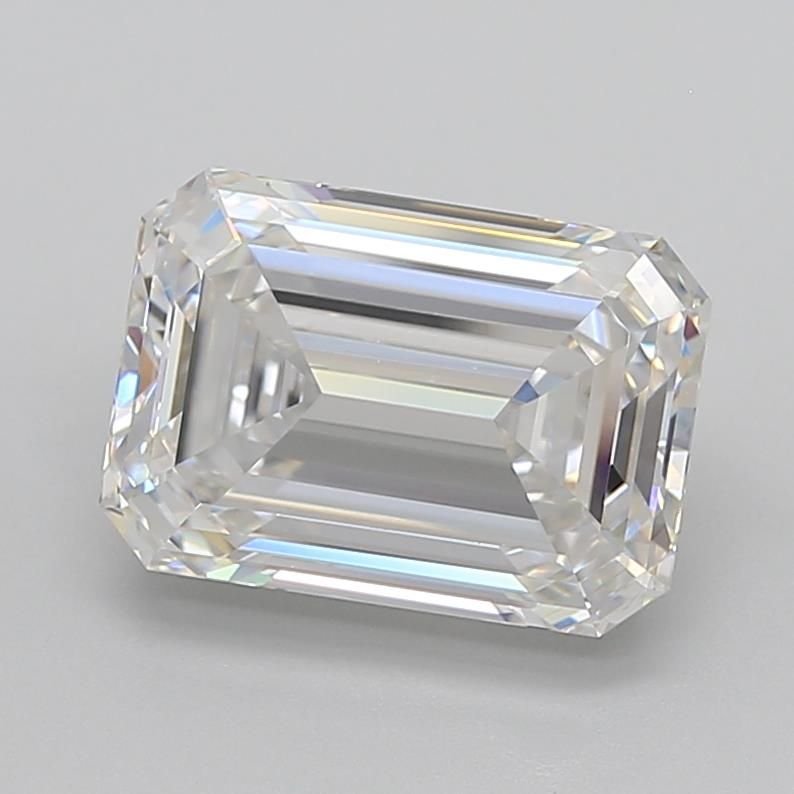 7.04ct E VVS2 Rare Carat Ideal Cut Emerald Lab Grown Diamond