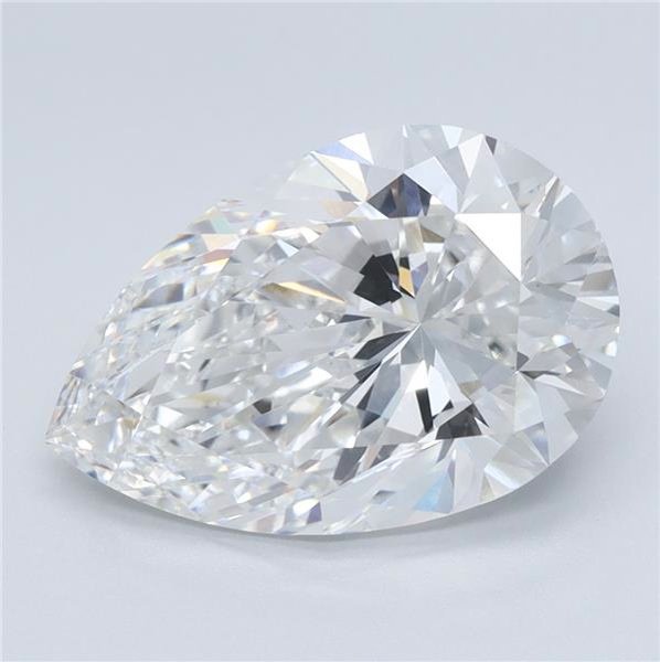 4.03ct F VS1 Very Good Cut Pear Lab Grown Diamond