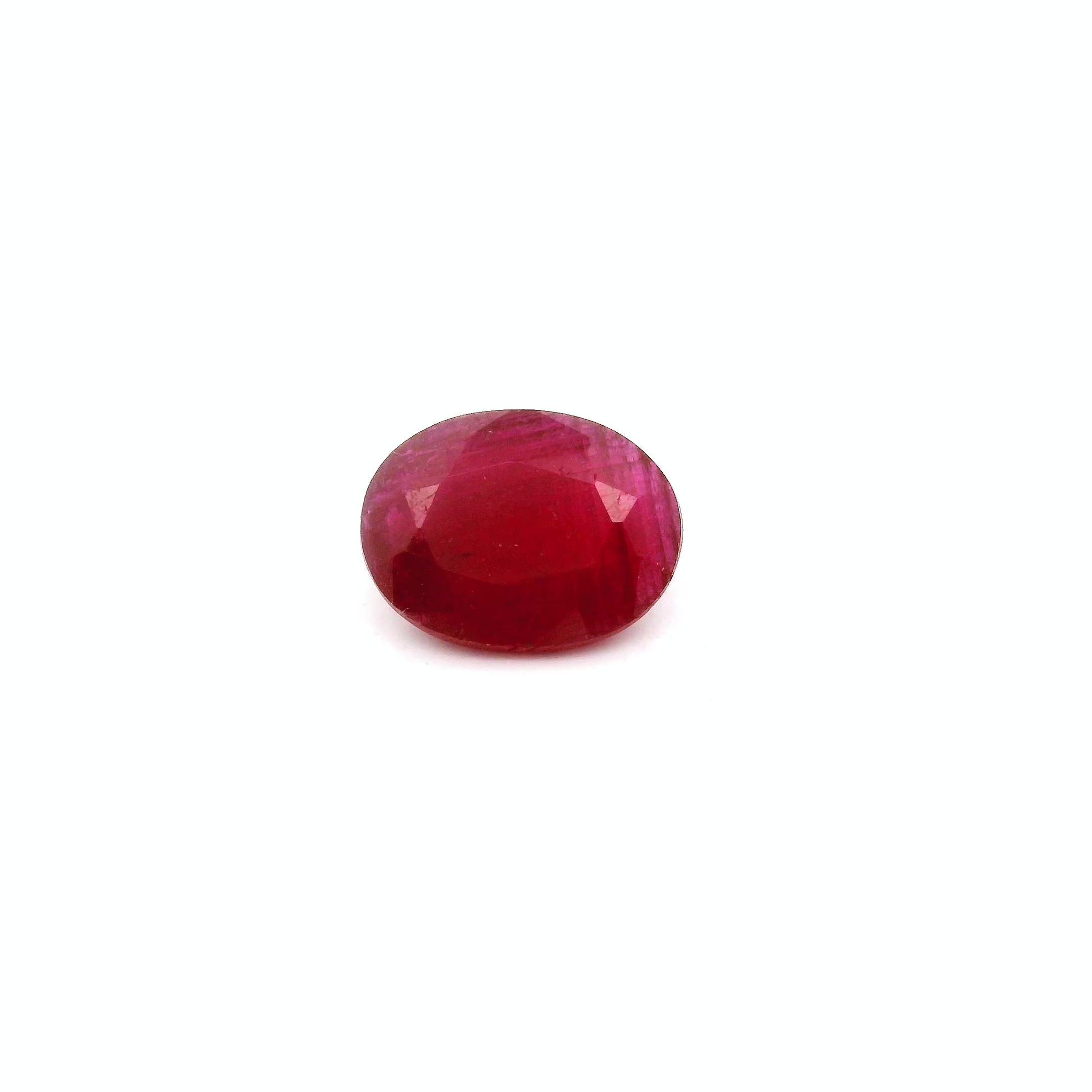 1.31 Carat Red Oval Ruby