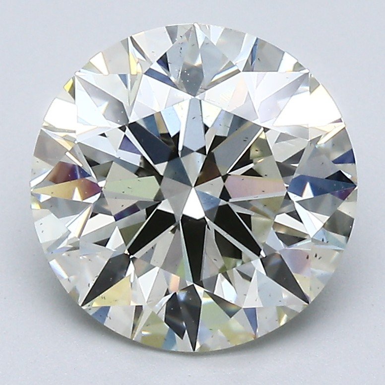 3.02ct J VS2 Rare Carat Ideal Cut Round Diamond