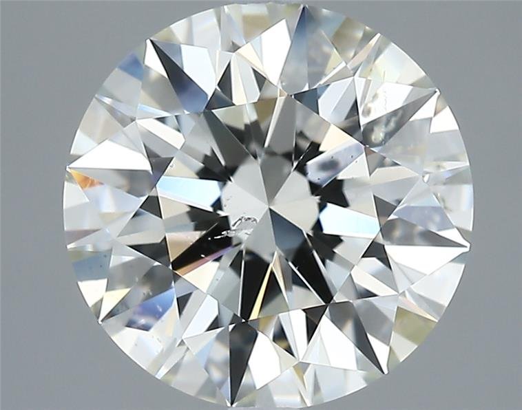 3.15ct I SI2 Rare Carat Ideal Cut Round Diamond