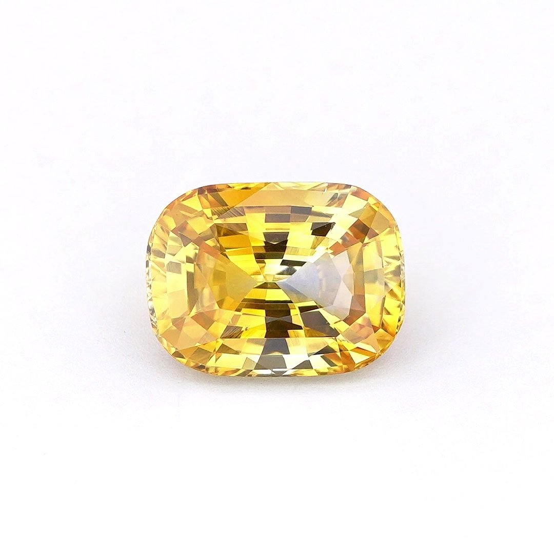 2.05 Carat Yellow Cushion Sapphire